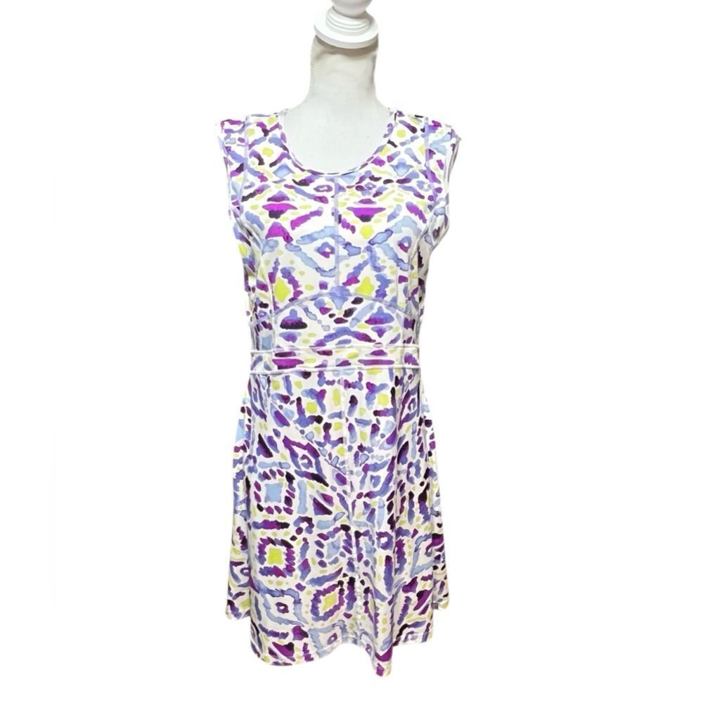 Title Nine Dream Fit & Flare Dress in Watercolor